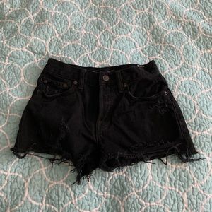 We The Free Distressed Black Booty Shorts